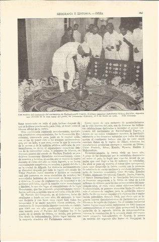LAMINA V03087: Jawaharial Nehru en Jorasanko, India