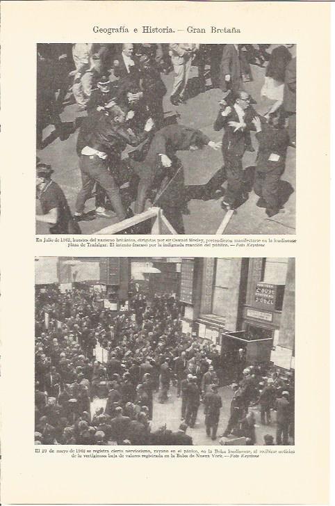 LAMINA V03075: Manifestacion nazi en Londres en 1962 e interior de la Bolsa de Londres