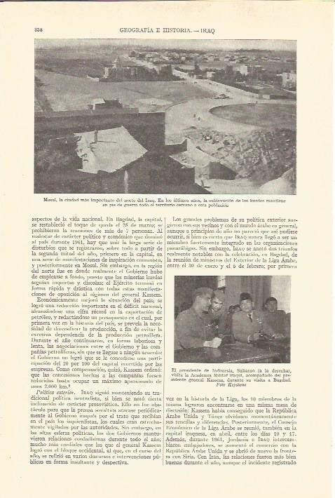 LAMINA V03092: Vistas de Mosul y Sukarno en Irak
