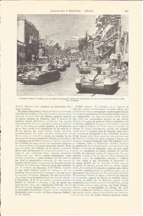 LAMINA V03095: Tanques en Jerusalen en 1962