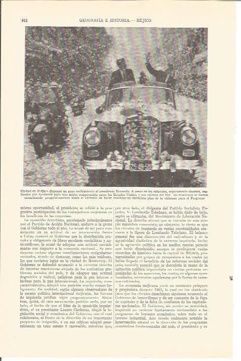 LAMINA V03108: El presidente Kennedy en Ciudad de Mejico