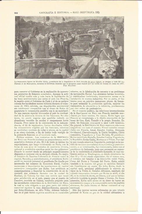 LAMINA V03105: Modibo Keita y Hassan II en Rabat, Marruecos