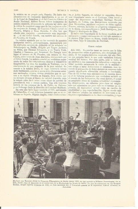 LAMINA V03155: Herbert von Karajan con la Orquesta Filarmonica de Berlin