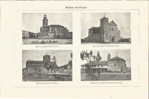 LAMINA V03215: Iglesias y Hospital de la Piedad en Medina del Campo