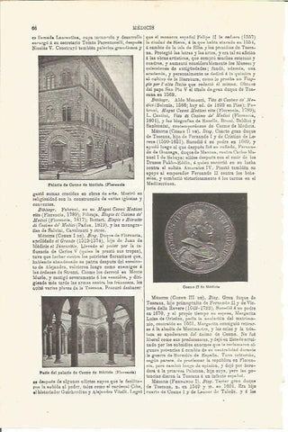 LAMINA V03207: Palacio de Cosme de Medicis en Florencia y Cosme II de Medicis