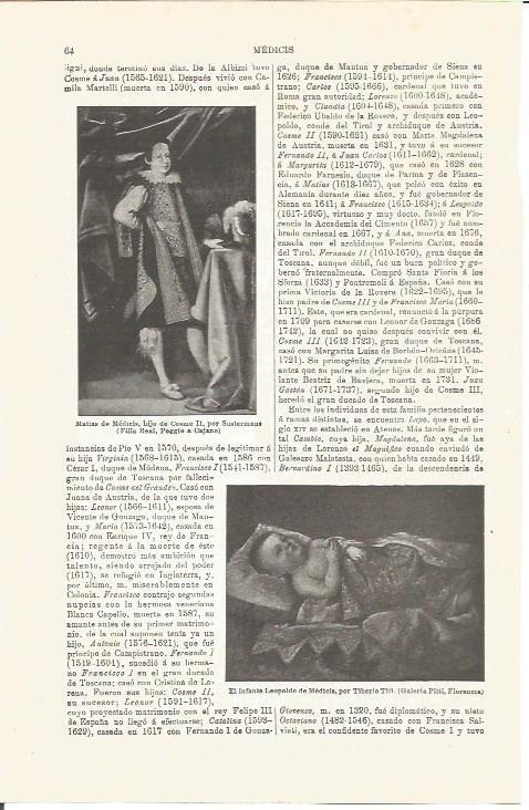 LAMINA V03205: El infante Leopoldo de Medicis por T. Tili y Matias de Medicis por Sustermans