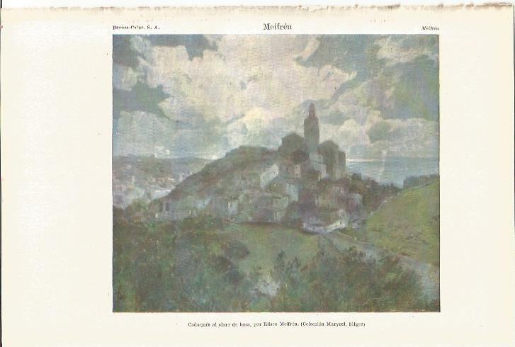 LAMINA V03237: Cadaques al claro de luna por Eliseo Meifren