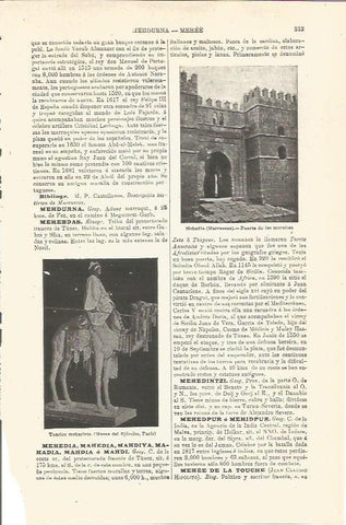 LAMINA V03235: Puerta de las murallas en Mehedia, Marruecos y tuarico meharista