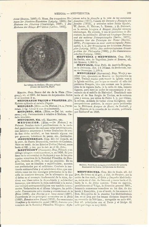 LAMINA V03229: Bronce griego y escultura de la cabeza de Medusa
