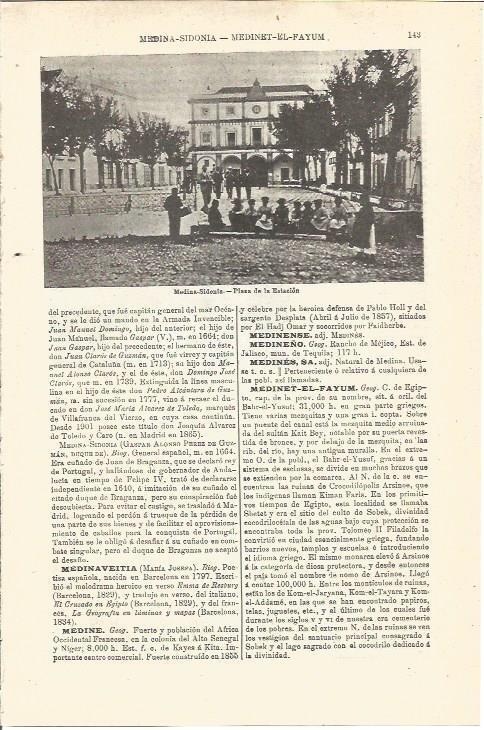 LAMINA V03223: Plaza de la Estacion en Medina-Sidonia