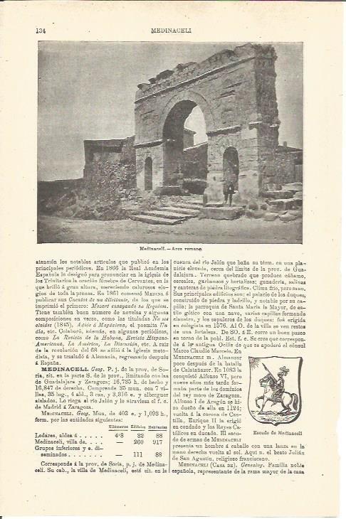 LAMINA V03219: Arco romano y escudo en Medinaceli
