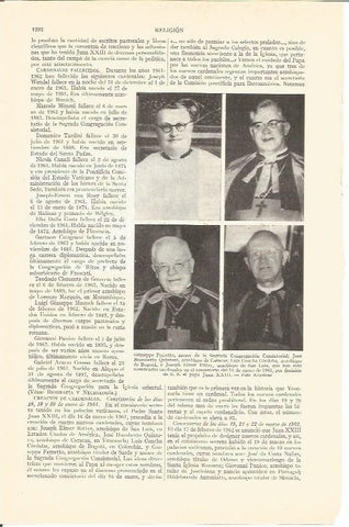 LAMINA V03170: Cardenales nombrados por Juan XXIII en 1961
