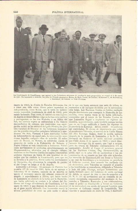 LAMINA V03165: Conferencia de Casablanca en 1961