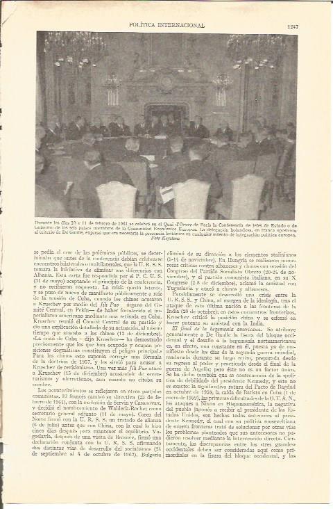 LAMINA V03164: Conferencia de jefes de estado de la UE en 1961
