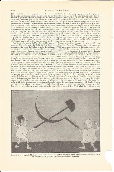 LAMINA V03163: Caricatura Mao-Tse-Tung y Krushev