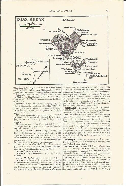 LAMINA V03193: Mapa de las islas Medas, Gerona