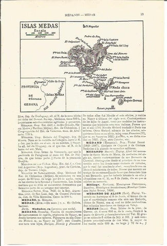 LAMINA V03193: Mapa de las islas Medas, Gerona