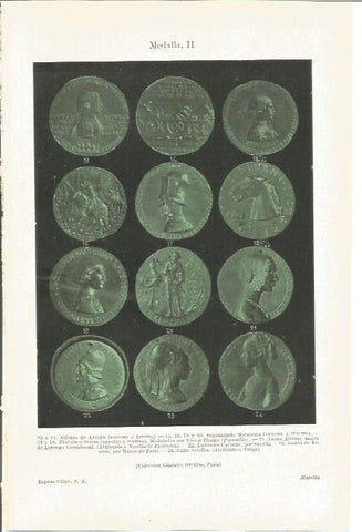 LAMINA V03190: Medallas varias colección Gustavo Dreyfus