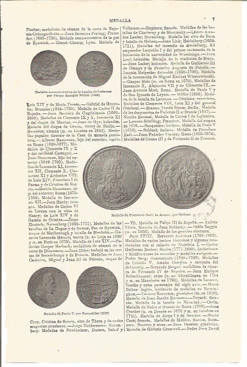 LAMINA V03188: Medallas de Paulo V y Francisco de Redi
