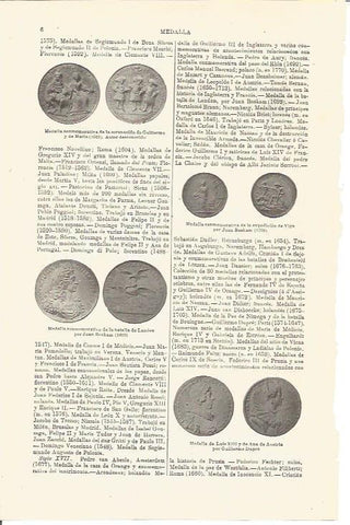 LAMINA V03187: Medallas de Luis XIII y Ana de Austria
