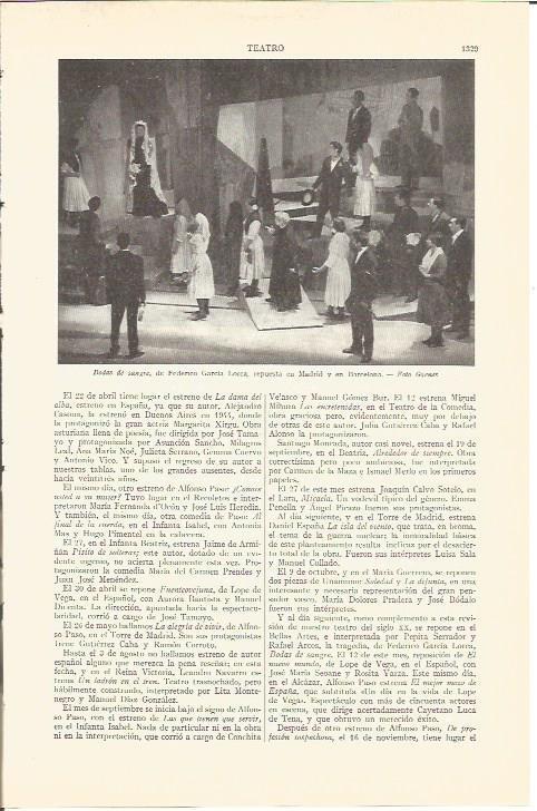 LAMINA V03182: Bodas de sangre de Federico Garcia Lorca