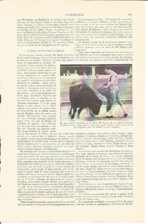 LAMINA V03179: El torero Juan Silveti en Mejico
