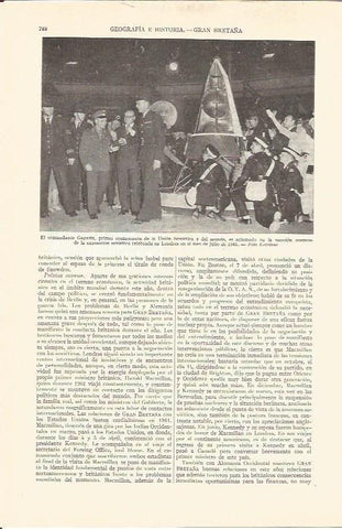 LAMINA V03072: El comandante Gagarin en Londres en 1961