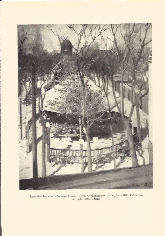 LAMINA V02954: Patio de Montmartre por S. Rusiñol