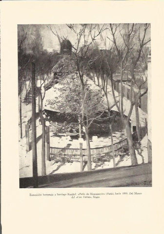 LAMINA V02954: Patio de Montmartre por S. Rusiñol