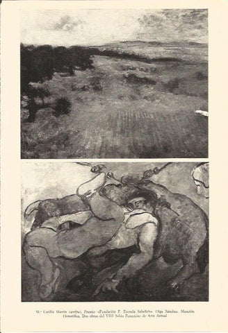 LAMINA V02953: Obras de Mª Cecilia Martin y Olga Sanchez del VIII Salon Femenino de Arte Actual