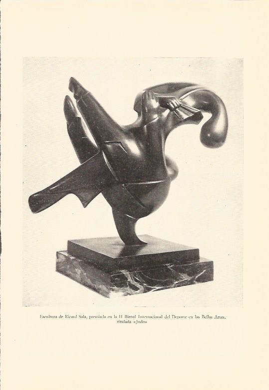 LAMINA V02952: Judo, escultura por Ricard Sala