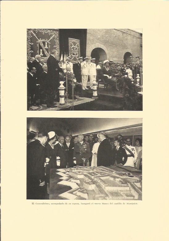 LAMINA V02949: El Generalisimo inagurando el Museo del castillo de Montjuich