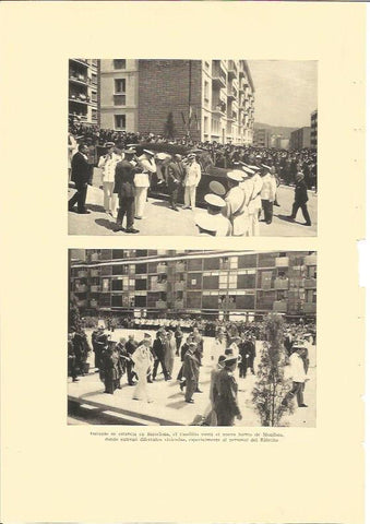 LAMINA V02948: El Caudillo visitando el barrio de Montbau, Barcelona