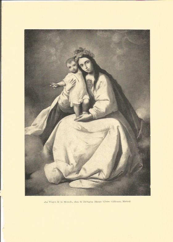 LAMINA V02945: La Virgen de la Merced por Zurbaran