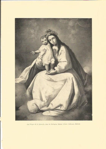 LAMINA V02945: La Virgen de la Merced por Zurbaran