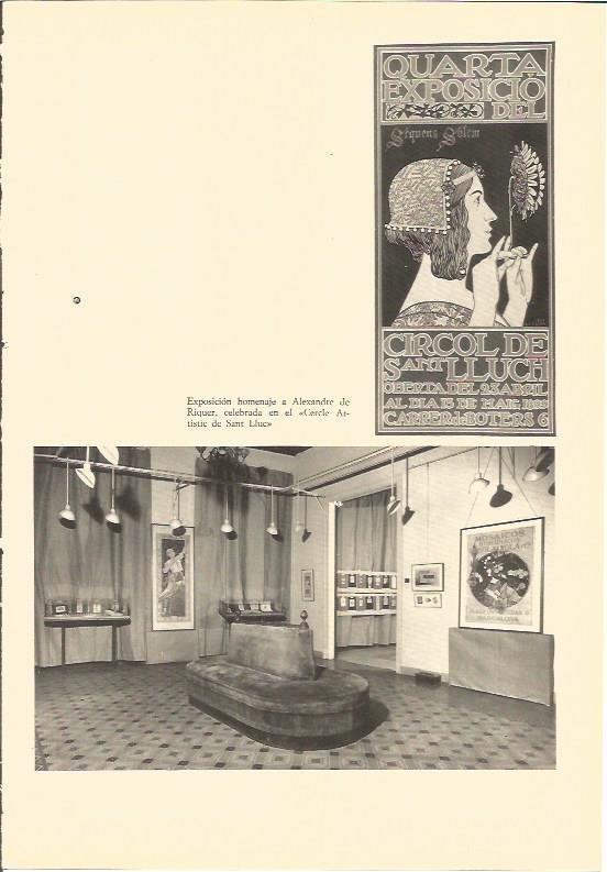 LAMINA V02920: Exposicion homenaje A. de Riquer