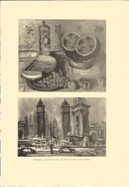 LAMINA V02942: Bodegon y Plaza de España por J. Mompou