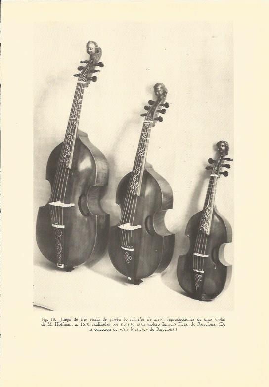 LAMINA V02932: 3 violas de gamba reproducciones de M. Hoffman
