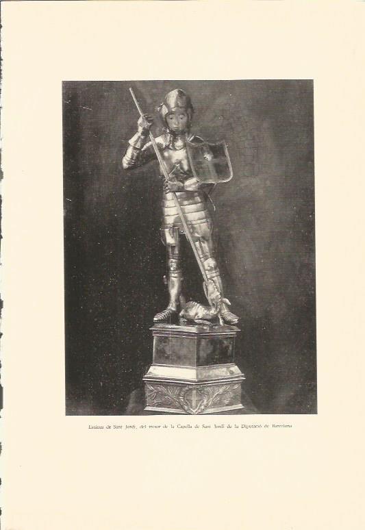 LAMINA V02929: Estatua Sant Jordi en la Diputacio de Barcelona