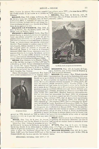 LAMINA V03238: Iglesia de las terrazas en Meije, Ourense y general Meigs