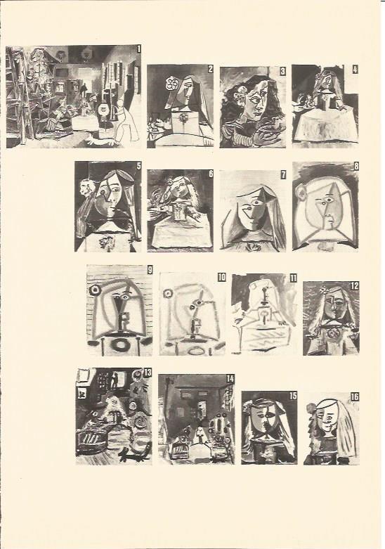 LAMINA V03046: Conjunto y detalles las Meninas por Picasso