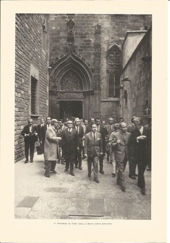 LAMINA V03070: El Presidente de Tunez visitando el Barrio Gotico, Barcelona