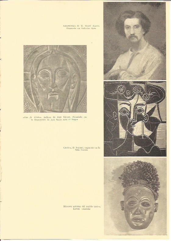 LAMINA V02998: Autorretrato por R. Marti Alsina y linoleo por Picasso