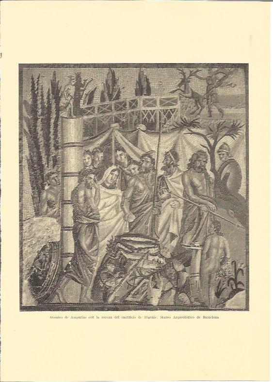 LAMINA V02992: Sacrificio de Ifigenie, mosaico de Ampurias
