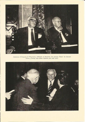 LAMINA V03012: Doctores Ochoa y Stanley, Congreso de Bioquimica en Barcelona