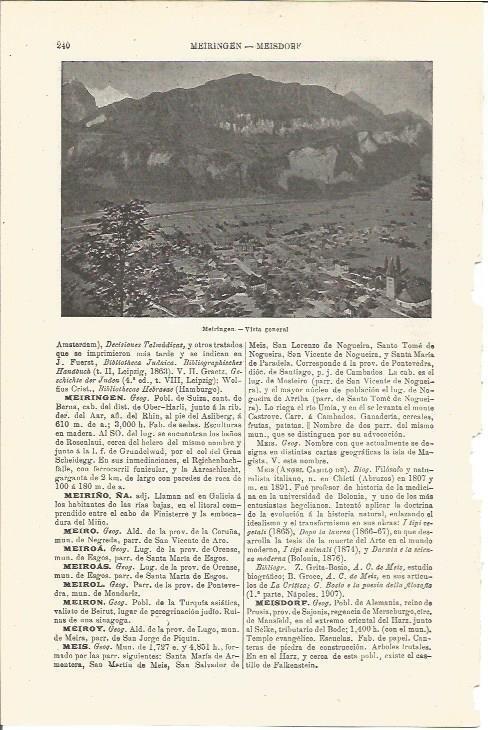 LAMINA V03241: Vista general de Meiringen, Suiza