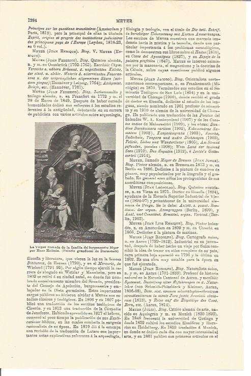 LAMINA V03463: La Virgen por Hans Holbein