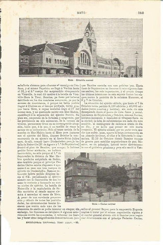 LAMINA V03457: Estacion central y casino militar en Metz