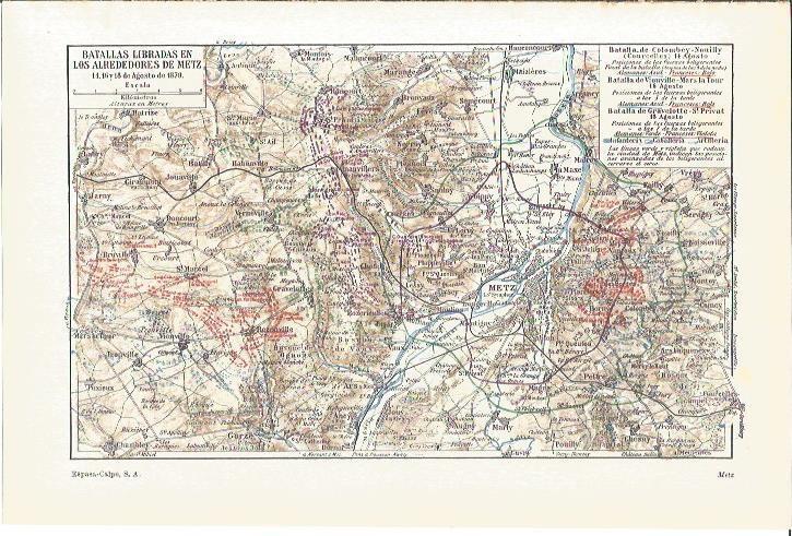 LAMINA V03456: Batallas libradas en los alrededores de Metz