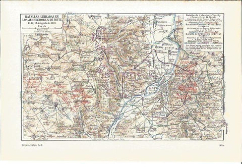 LAMINA V03456: Batallas libradas en los alrededores de Metz